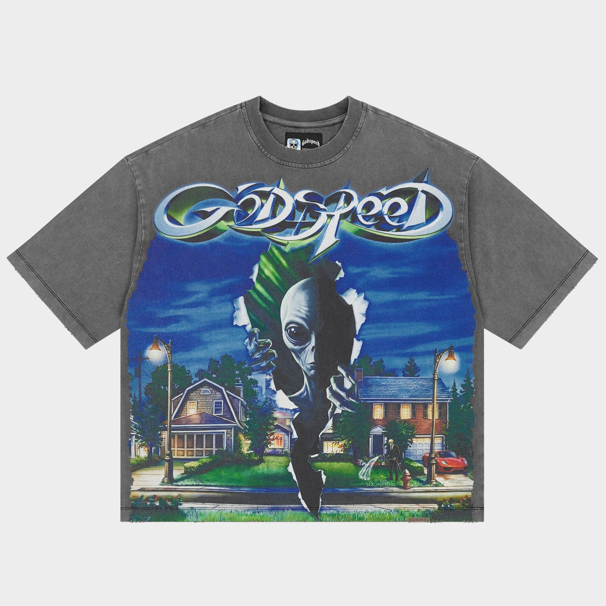 Godspeed Neighborhood Watch T-Shirt (Grey Wash)