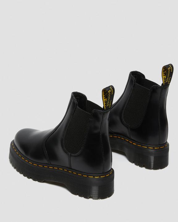2976 Smooth Leather Platform Chelsea Boots - Black - Mens