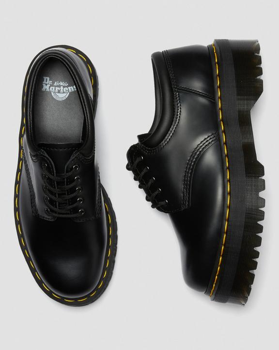 Dr Martens Leather Platform Casual Shoes - Black