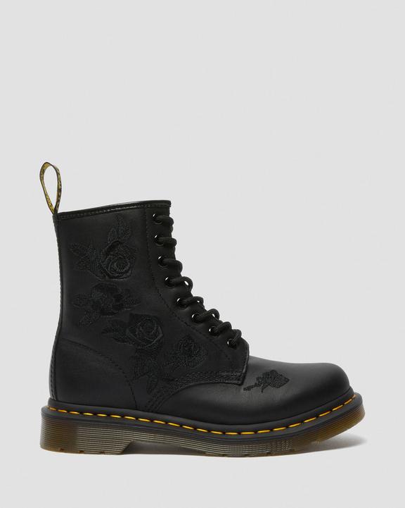 Dr Martens 1460 Vonda Mono Women'S Floral Boots - Black
