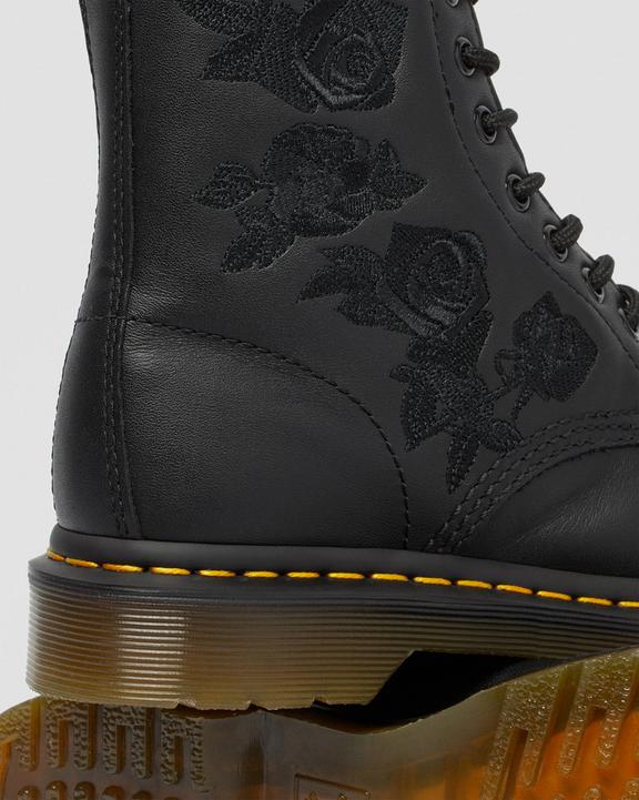 Dr Martens 1460 Vonda Mono Women'S Floral Boots - Black