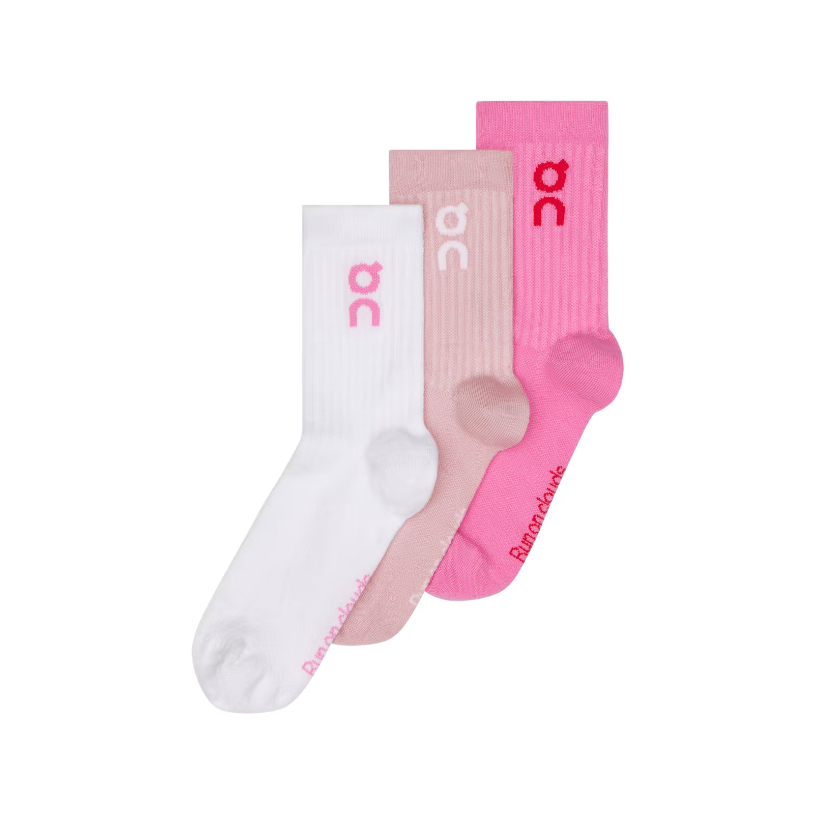 On Logo Sock High 3P Mauve | Raspberry