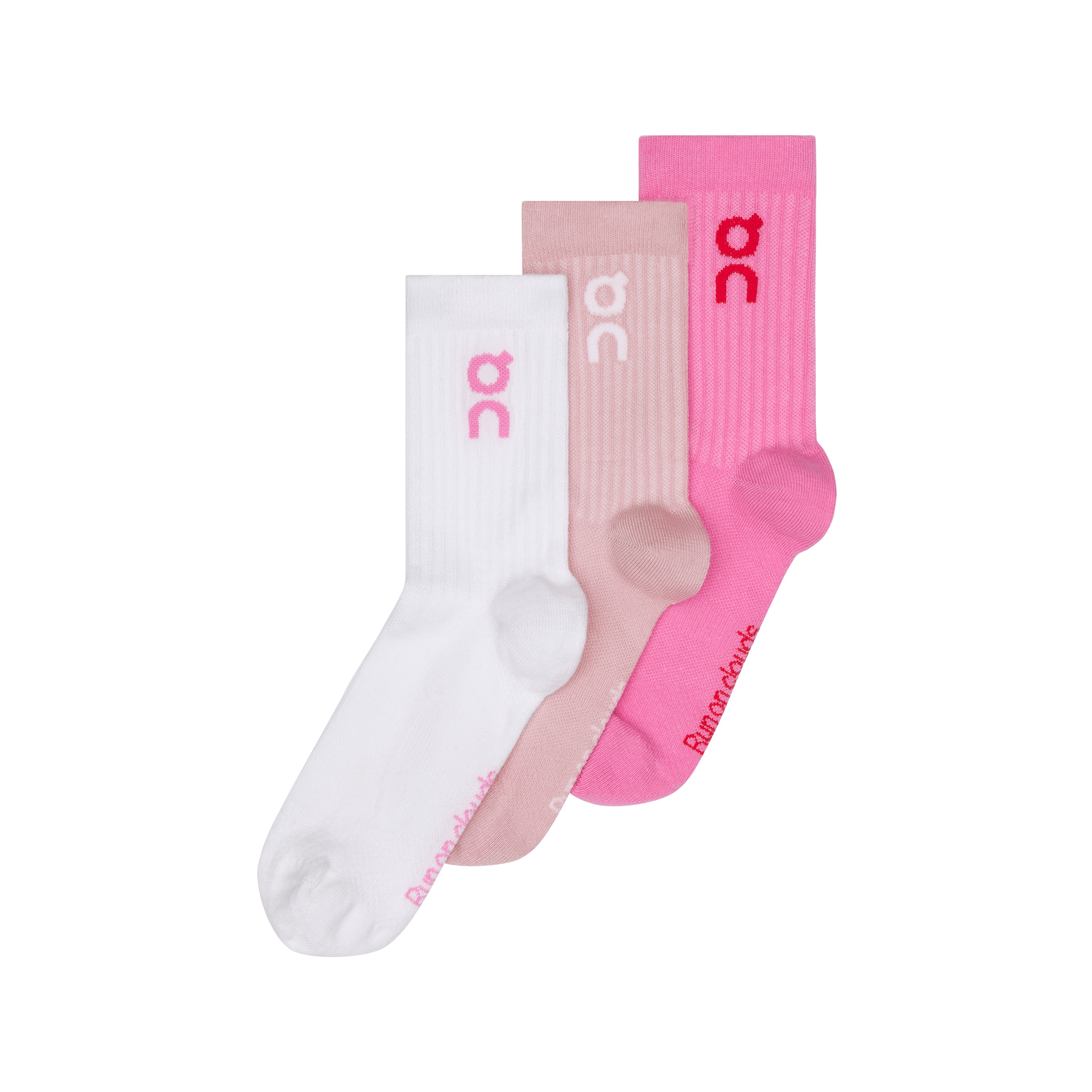 On Logo Sock High 3P Mauve | Raspberry