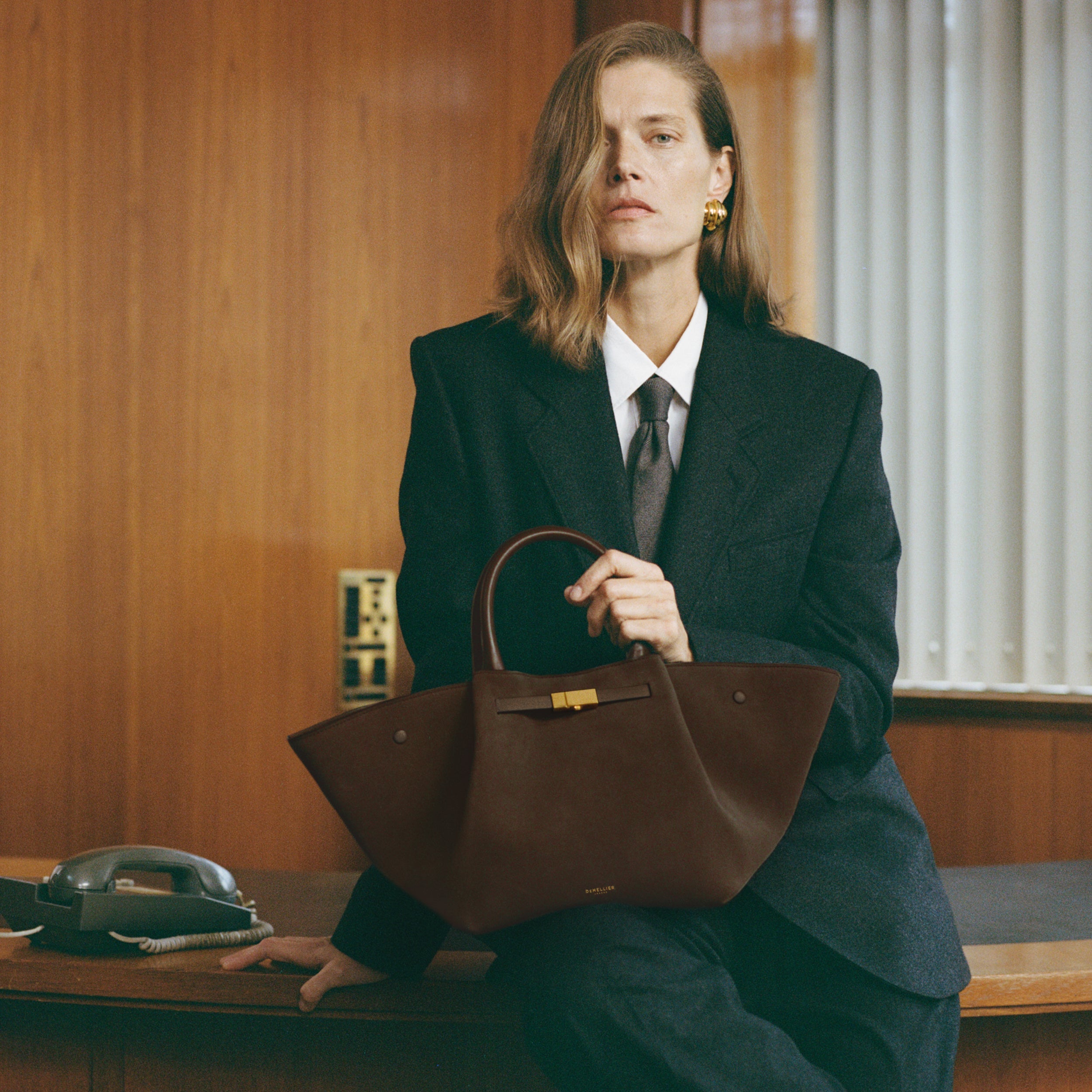 DeMellier The Midi New York mocha suede & mocha smooth