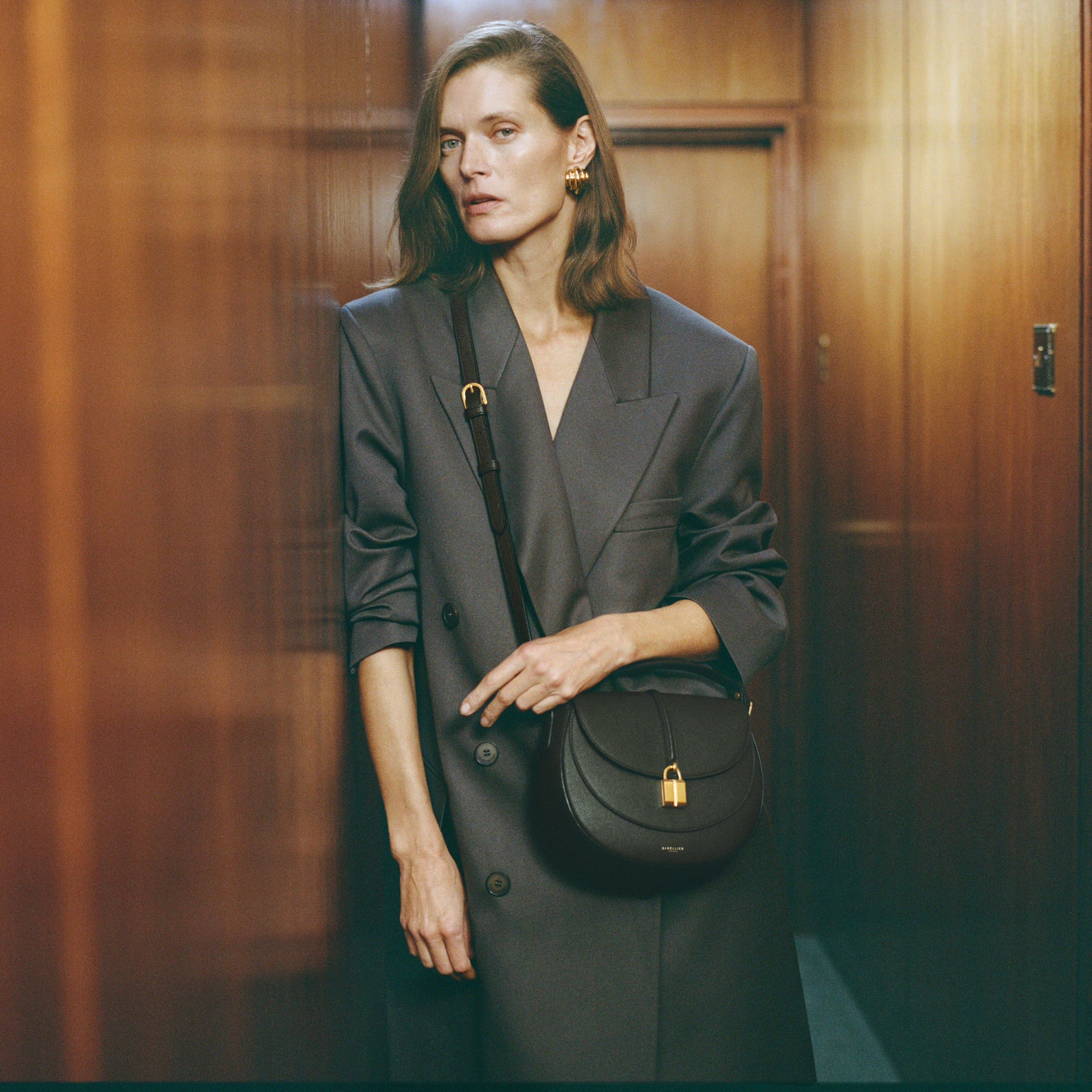 DeMellier The Siena Saddle black small grain