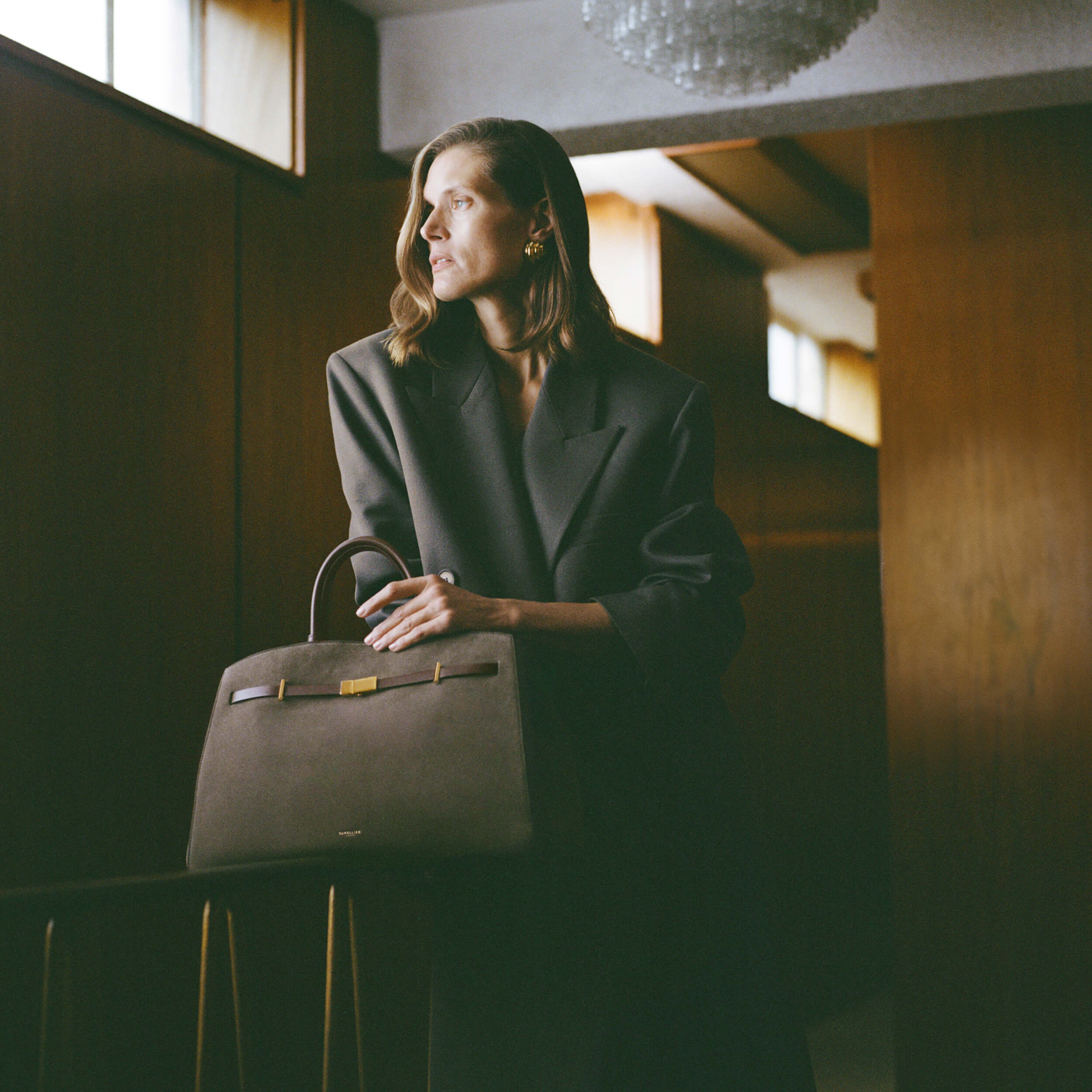 DeMellier The Hudson deep olive suede & deep olive smooth