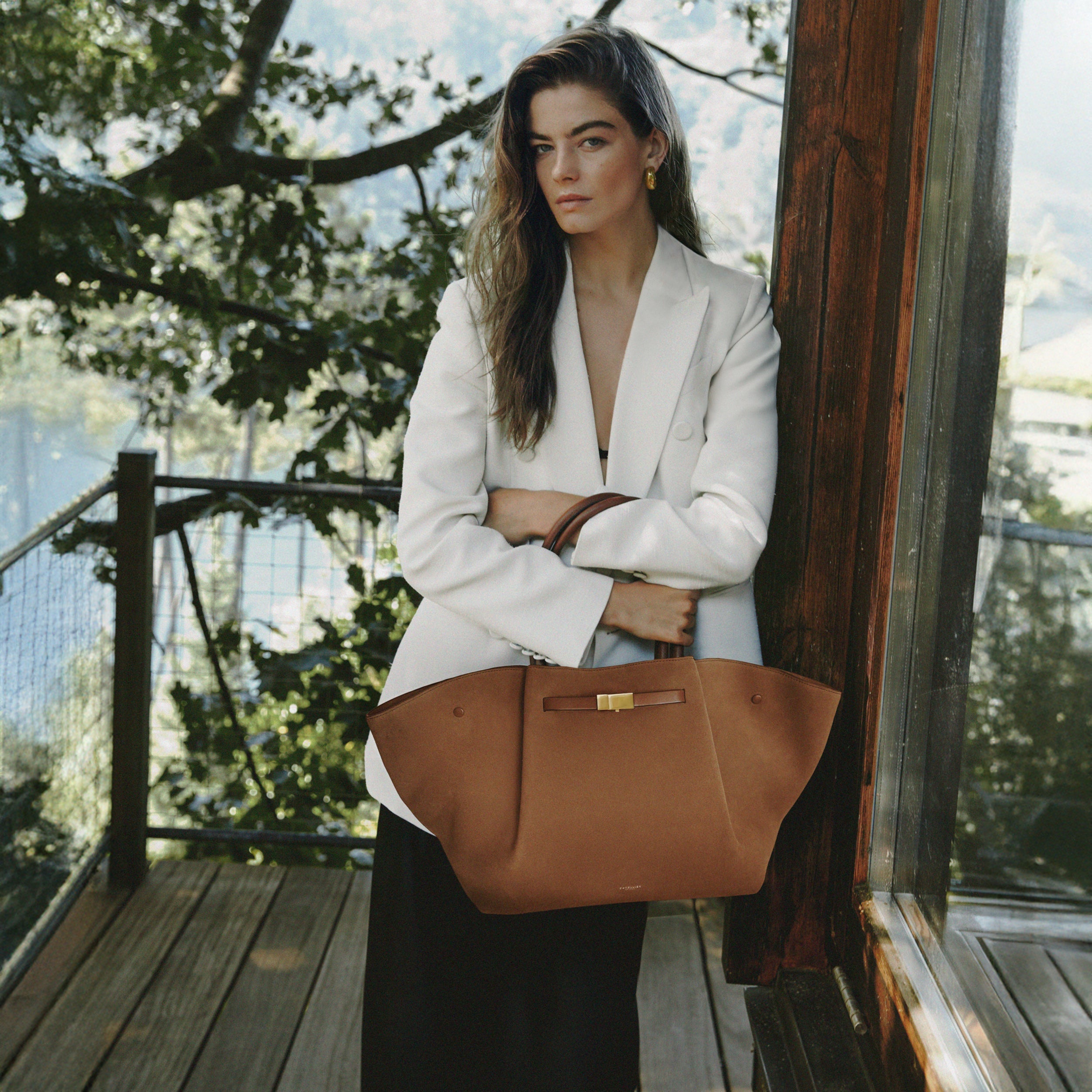 DeMellier The New York deep tan suede & tan smooth