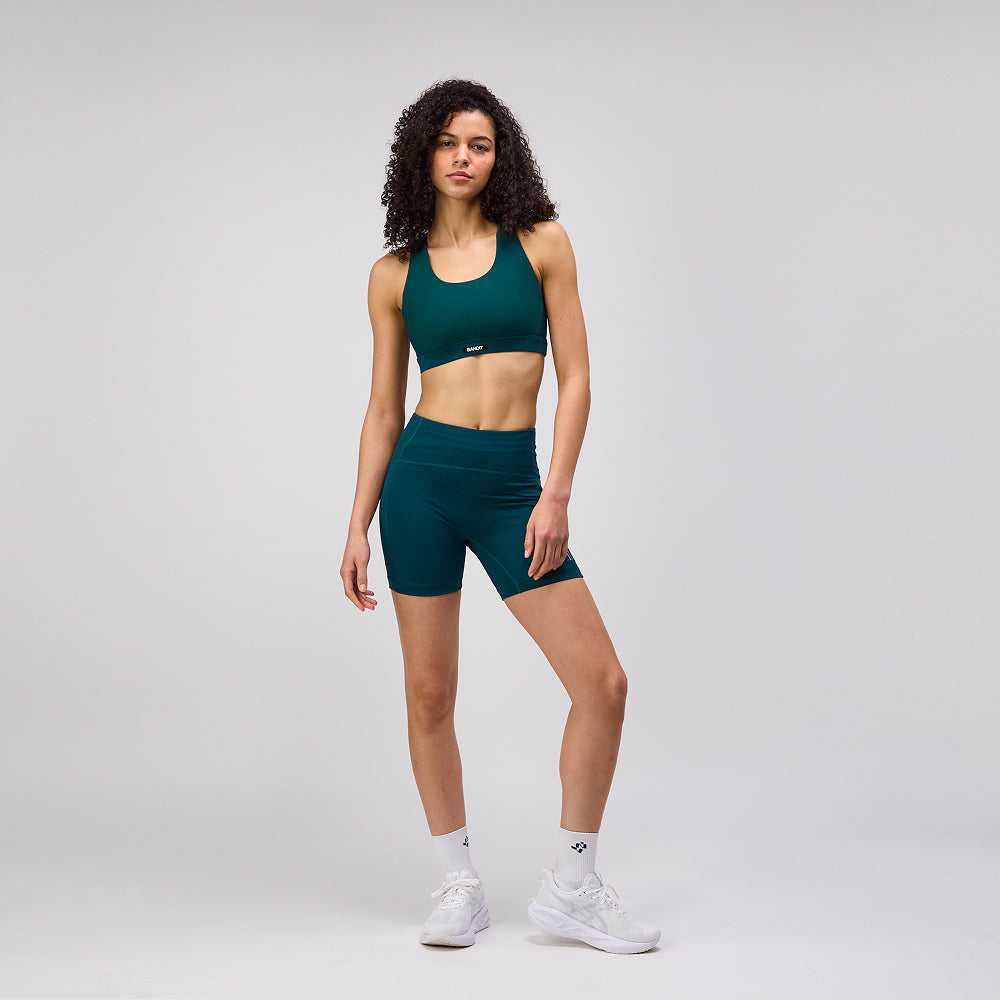 Bandit Stamina High Waist 5 Womens Compression Shorts Pine