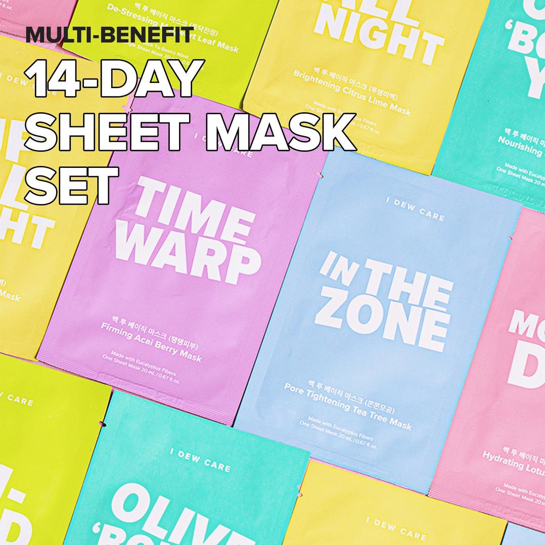 I Dew Care Let's Get Sheet Faced Sheet Mask Set