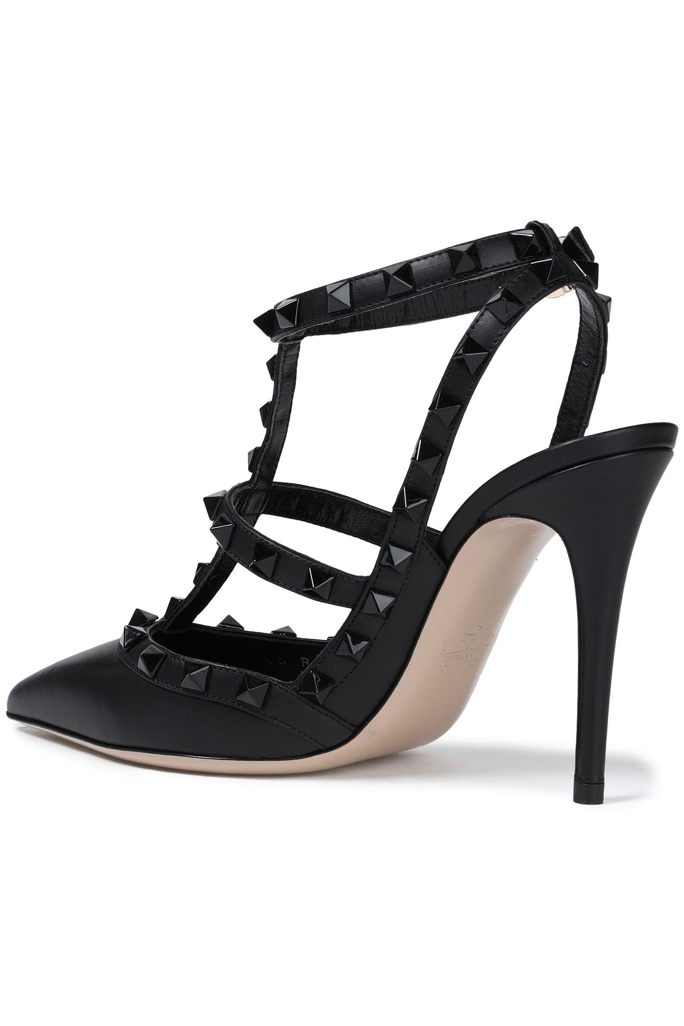 Valentino Garavani Rockstud Leather Pumps Black Women's