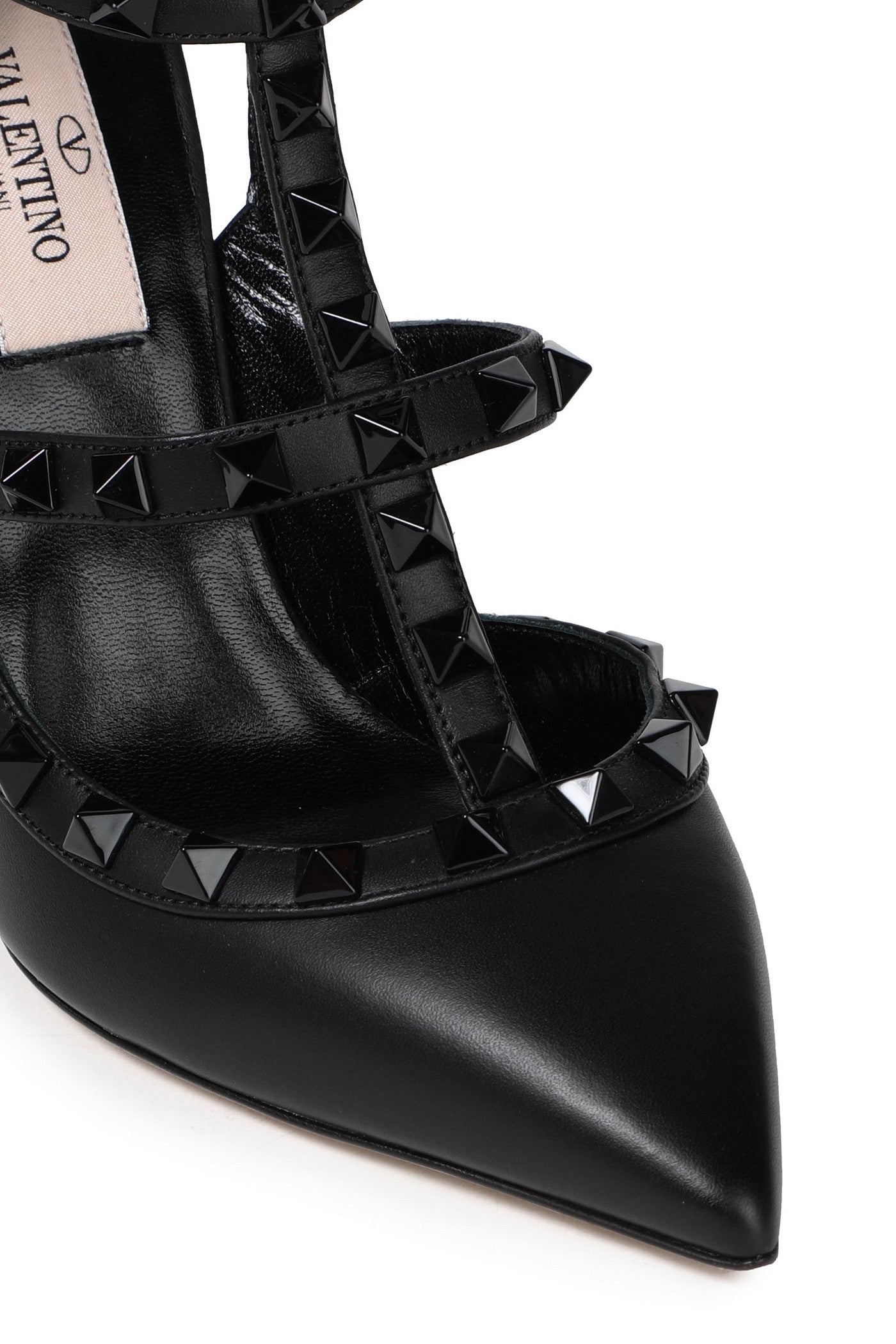 Valentino Garavani Rockstud Leather Pumps Black Women's