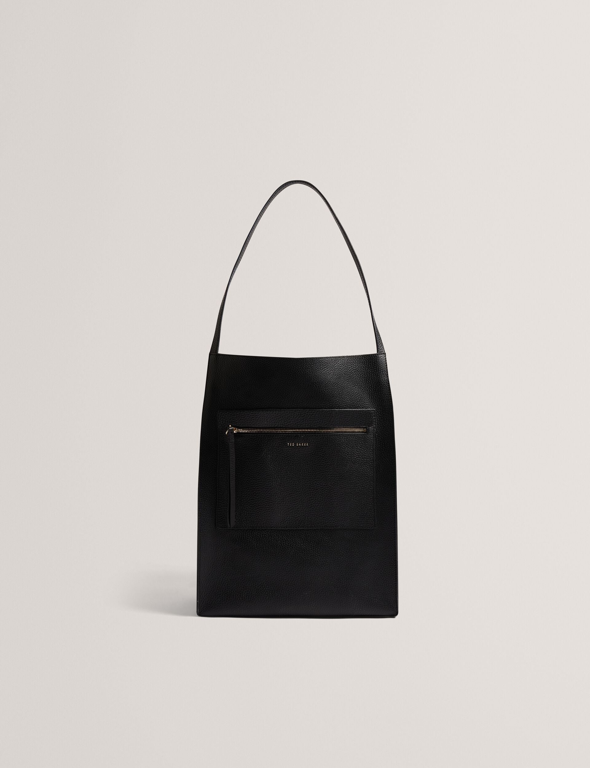 Ted Baker Tammila Tall Soft Leather Structured Tote Bag In Black Women's