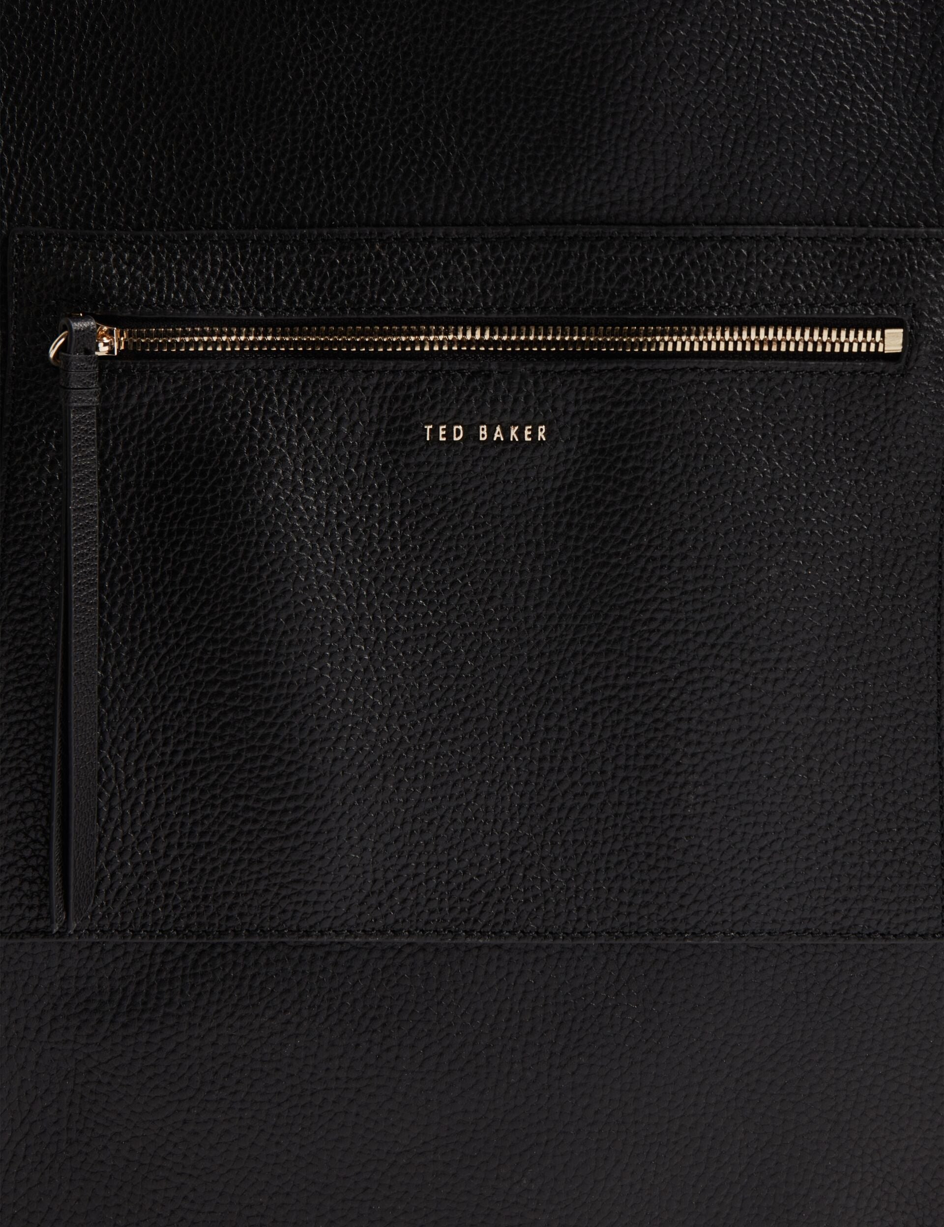 Ted Baker Tammila Tall Soft Leather Structured Tote Bag In Black Women's