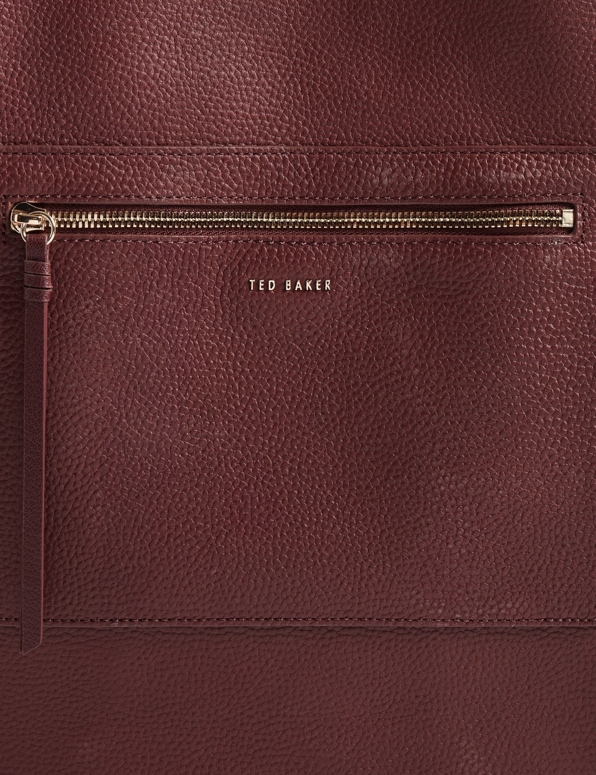 Ted Baker Tammila Tall Soft Leather Structured Tote Bag In Oxblood Women's