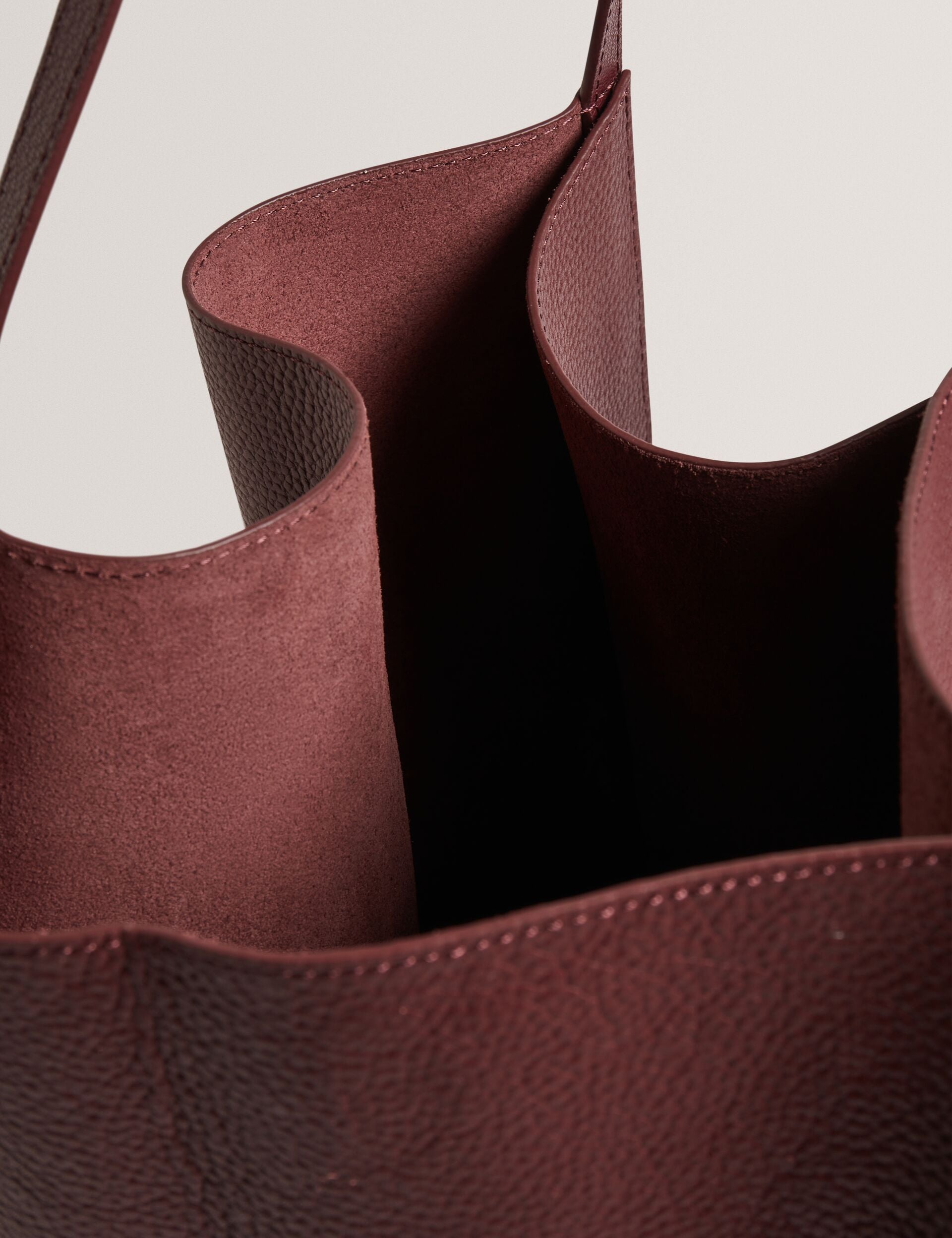 Ted Baker Tammila Tall Soft Leather Structured Tote Bag In Oxblood Women's