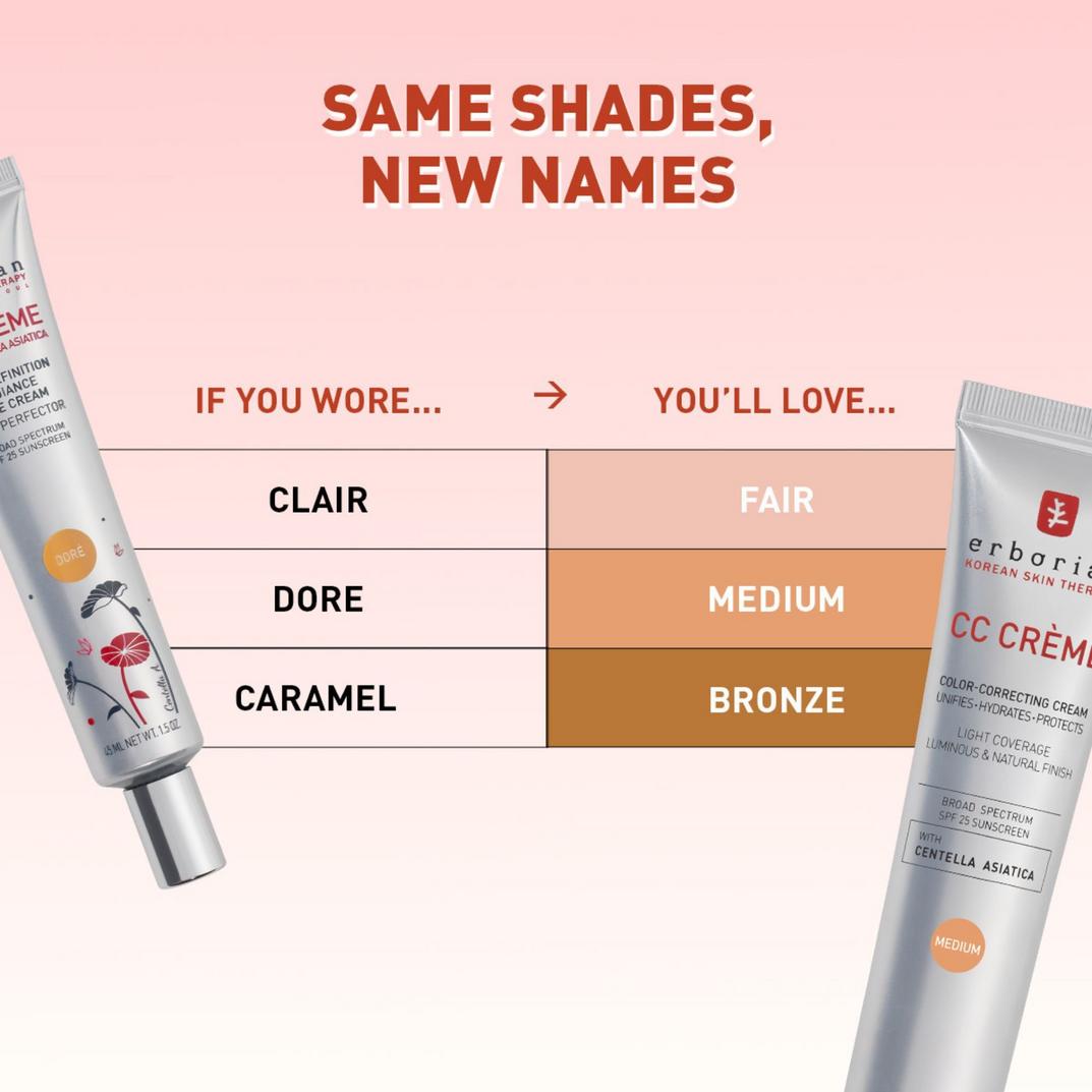 Erborian CC Cream Color-Corrector for Natural Luminous Finish with Korean Centella Asiatica Extract