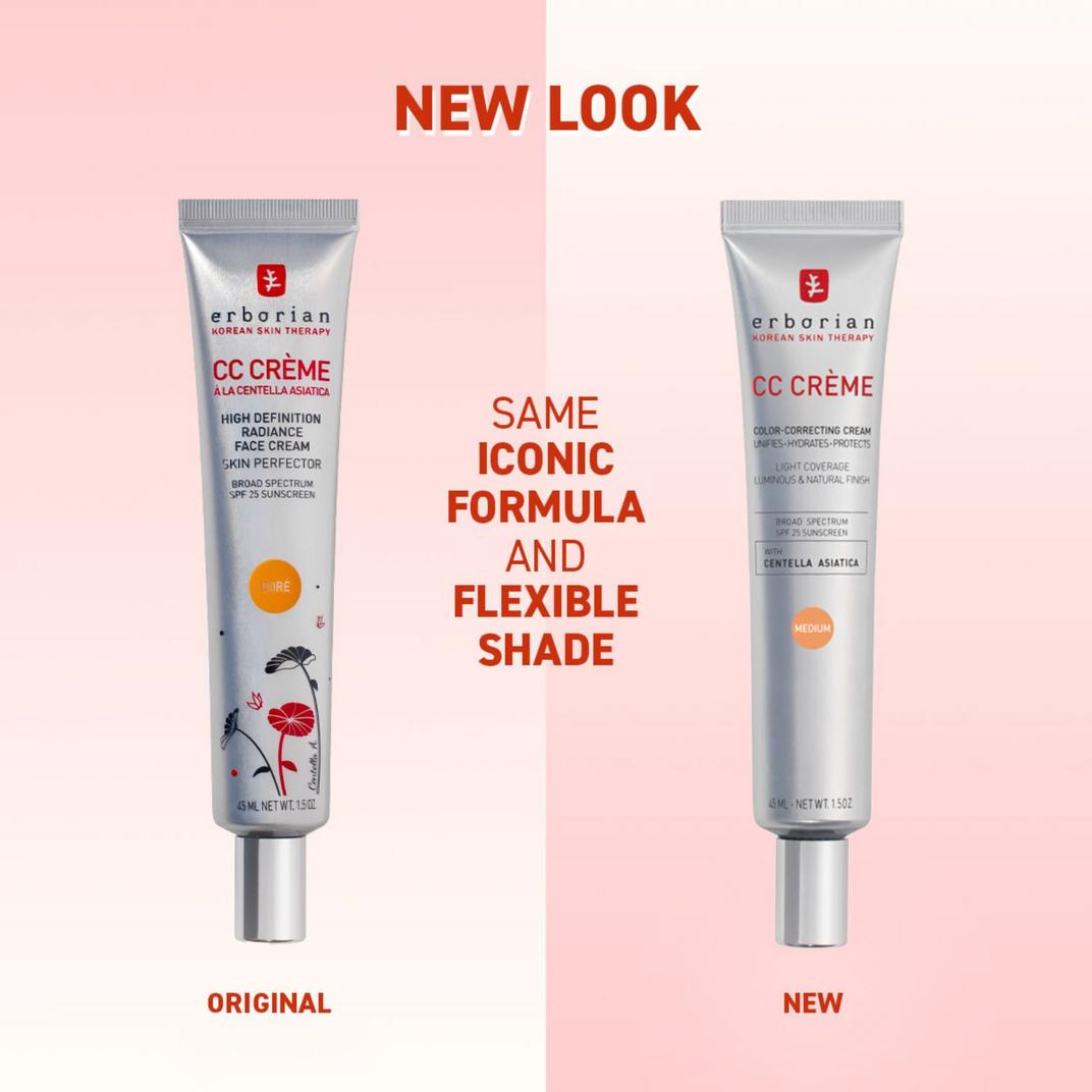 Erborian CC Cream Color-Corrector for Natural Luminous Finish with Korean Centella Asiatica Extract