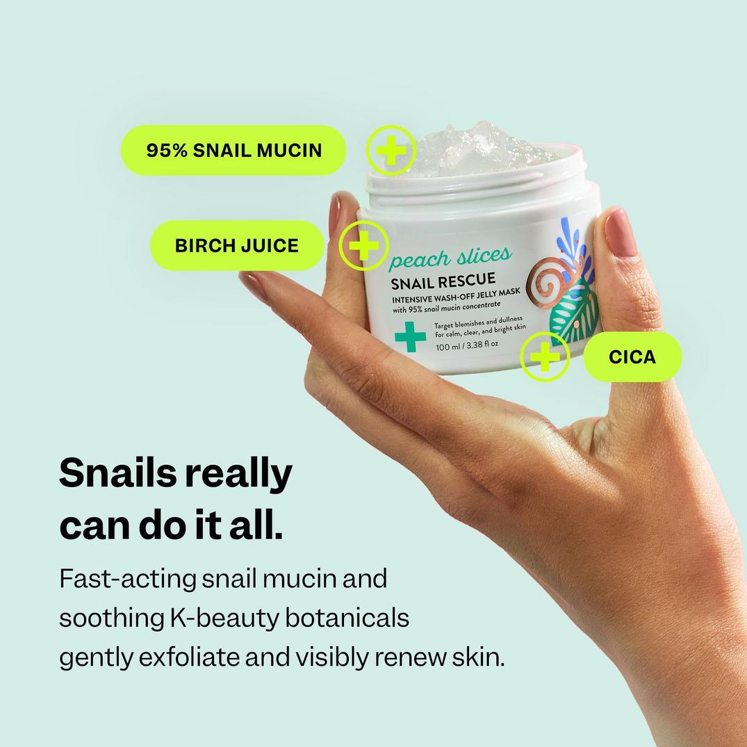 Peach Slices Snail Rescue Intensive Wash-Off Jelly Mask