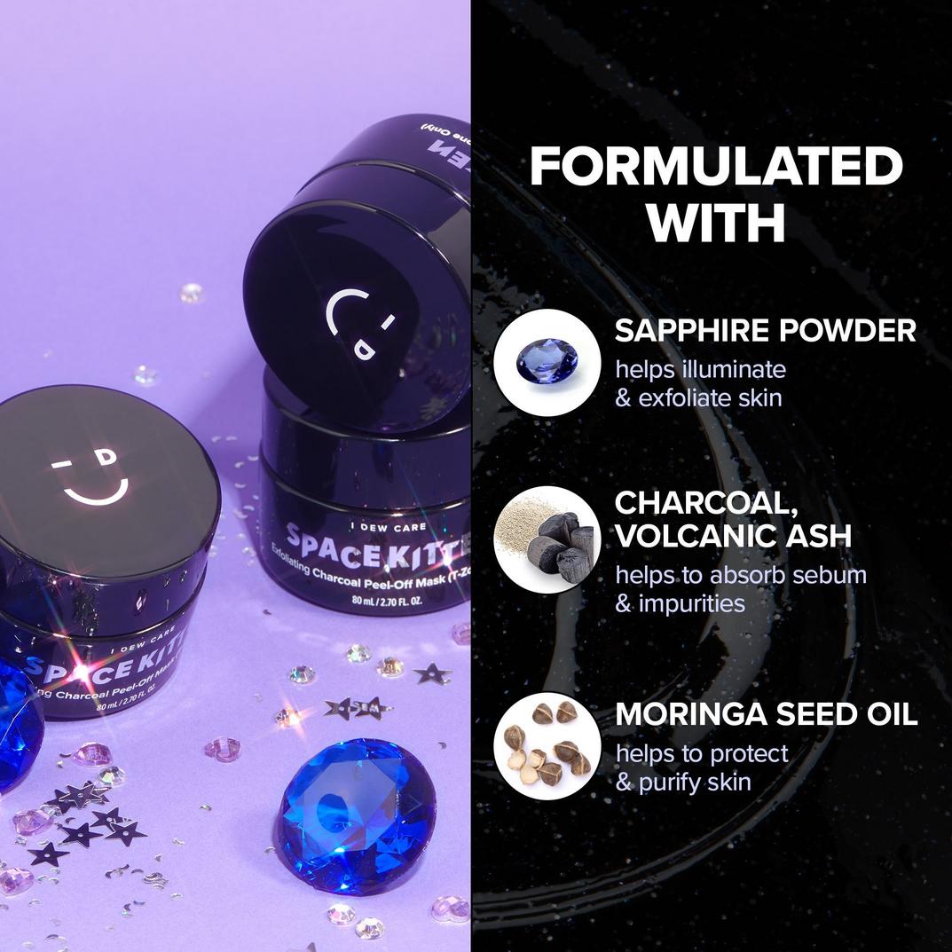 I Dew Care Space Kitten Exfoliating Charcoal Peel-Off Mask