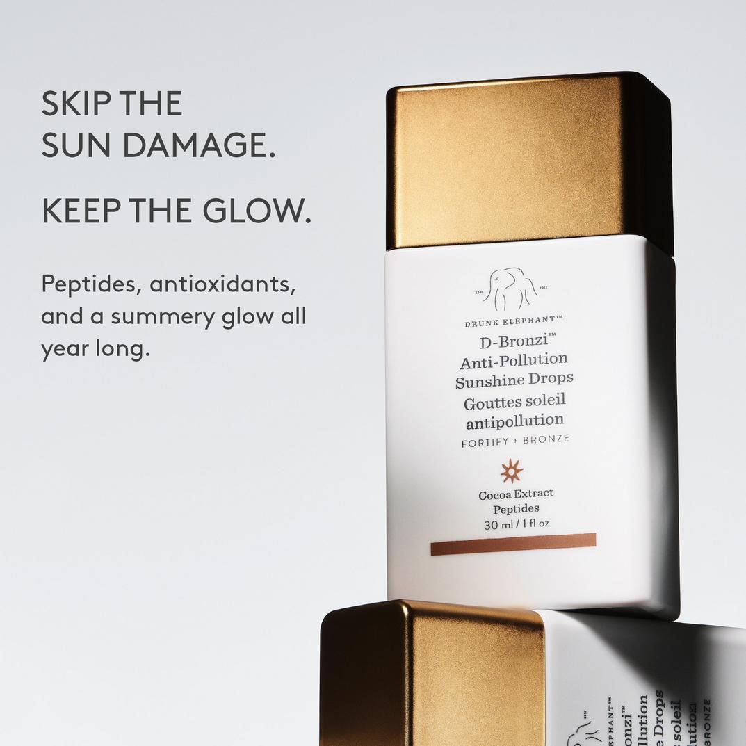 Drunk Elephant D-Bronzi Anti-Pollution Bronzing Drops with Peptides
