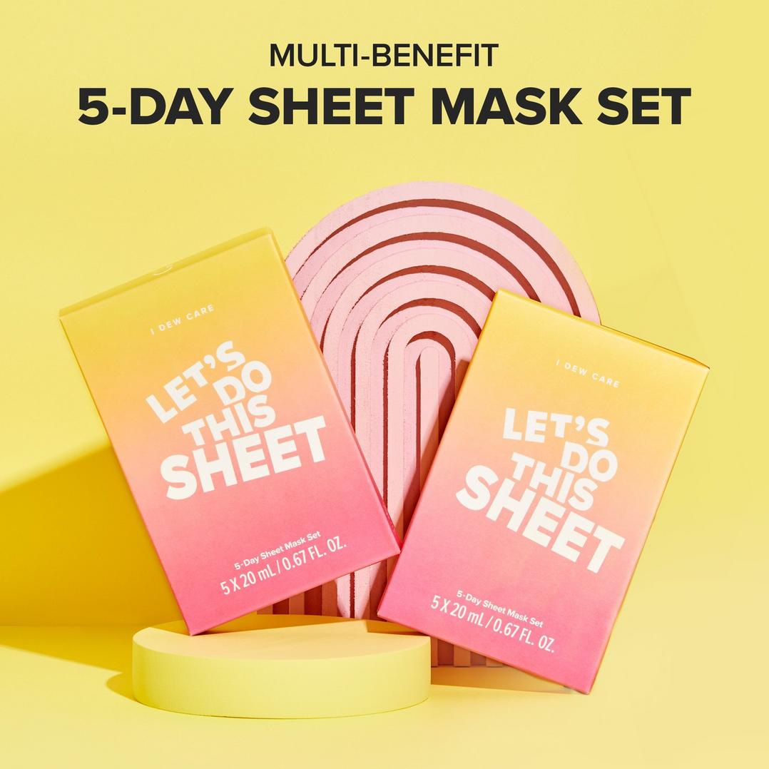 I Dew Care Let's Do This Sheet 5-Day Sheet Mask Set