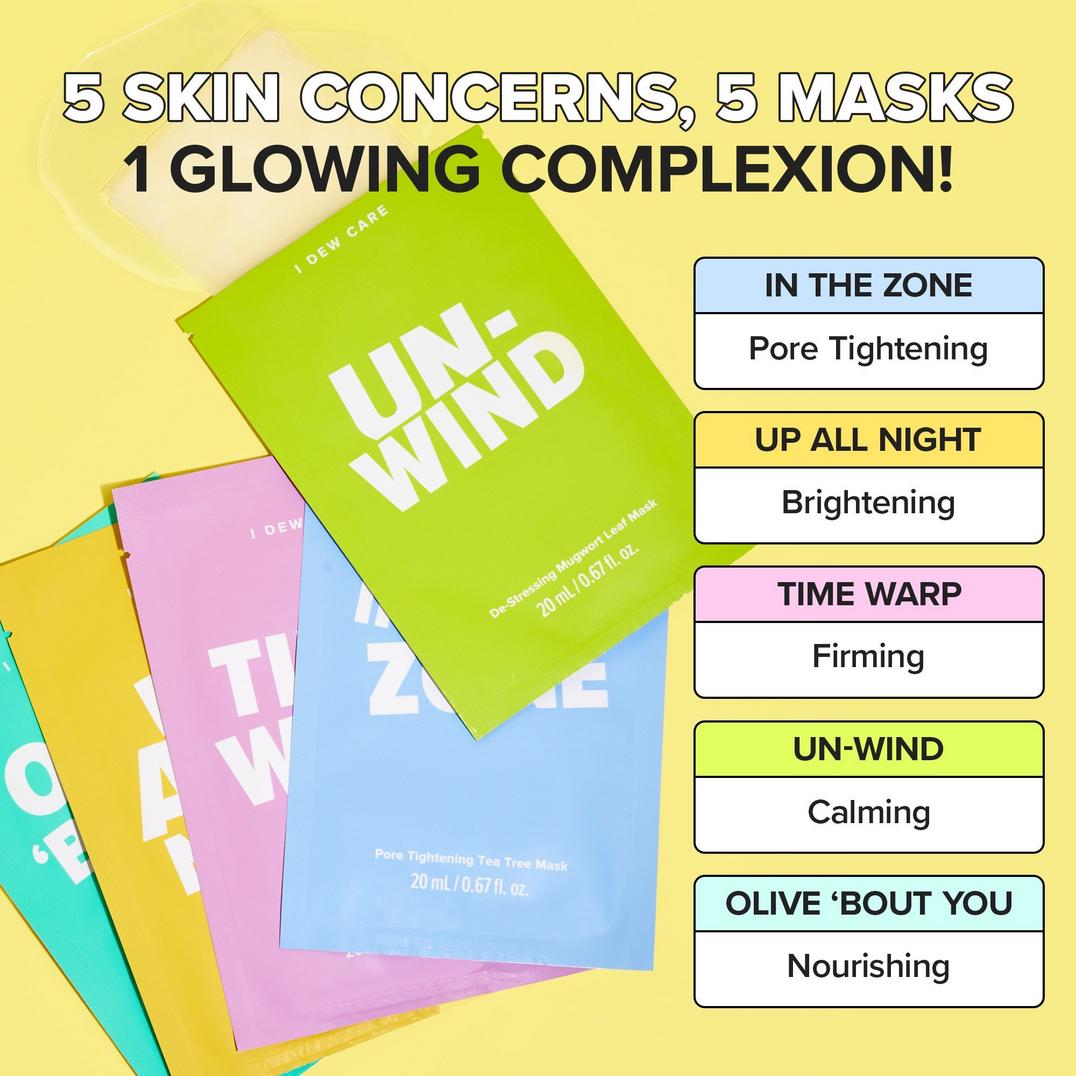 I Dew Care Let's Do This Sheet 5-Day Sheet Mask Set