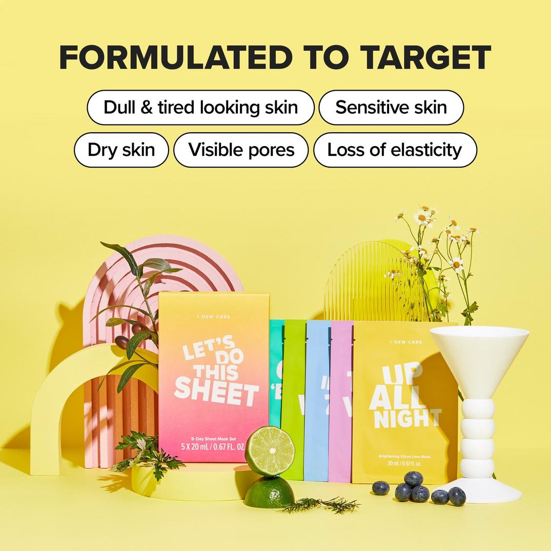 I Dew Care Let's Do This Sheet 5-Day Sheet Mask Set