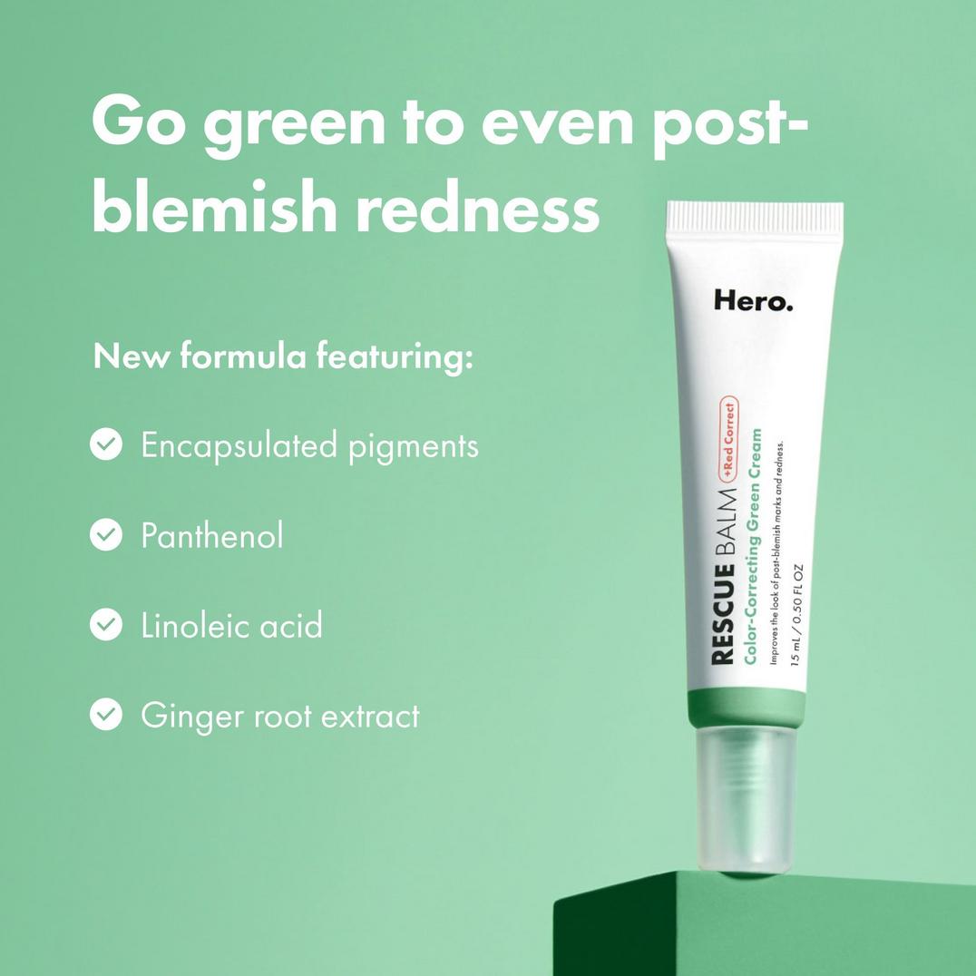 Hero Cosmetics Rescue Balm +Red Correct Post-Blemish Recovery Cream