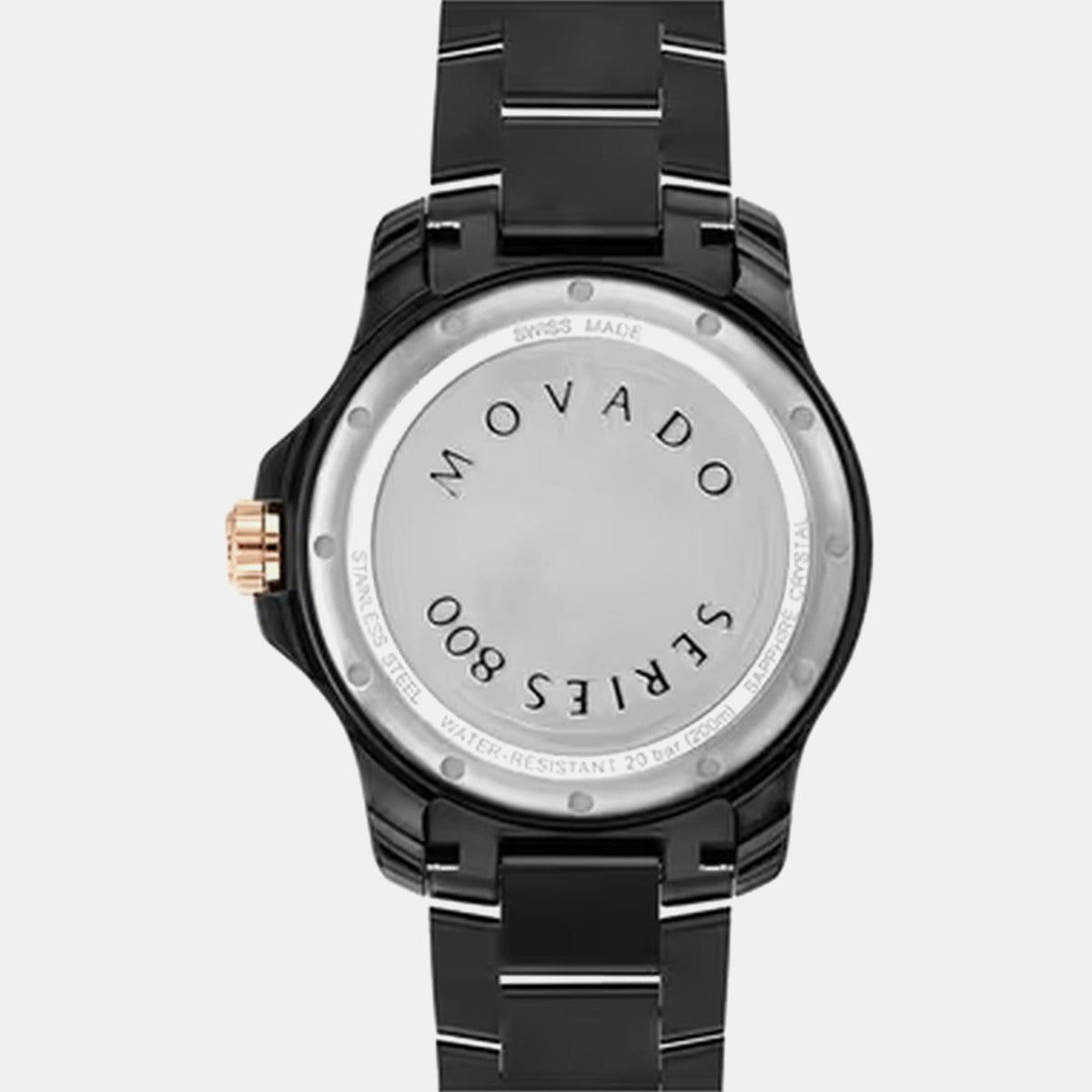 Movado Series 800 Men Quartz Black Dial Analog Stainless Steel Watch 2600162