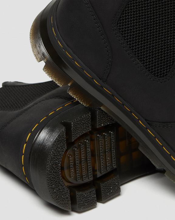 Embury Leather Casual Chelsea Boots - Black - Mens