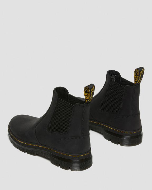 Embury Leather Casual Chelsea Boots - Black - Mens