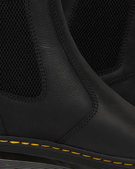 Embury Leather Casual Chelsea Boots - Black - Mens