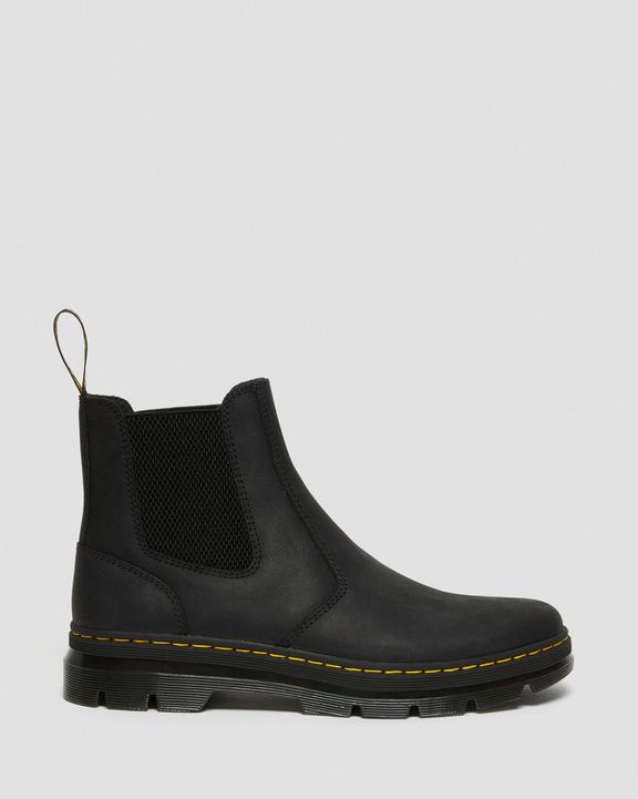 Embury Leather Casual Chelsea Boots - Black - Mens