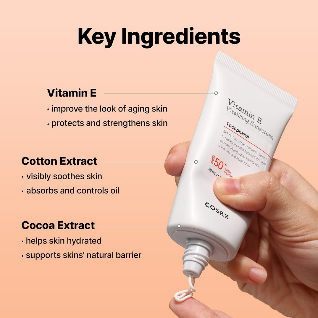 COSRX Vitamin E Vitalizing Sunscreen SPF 50+