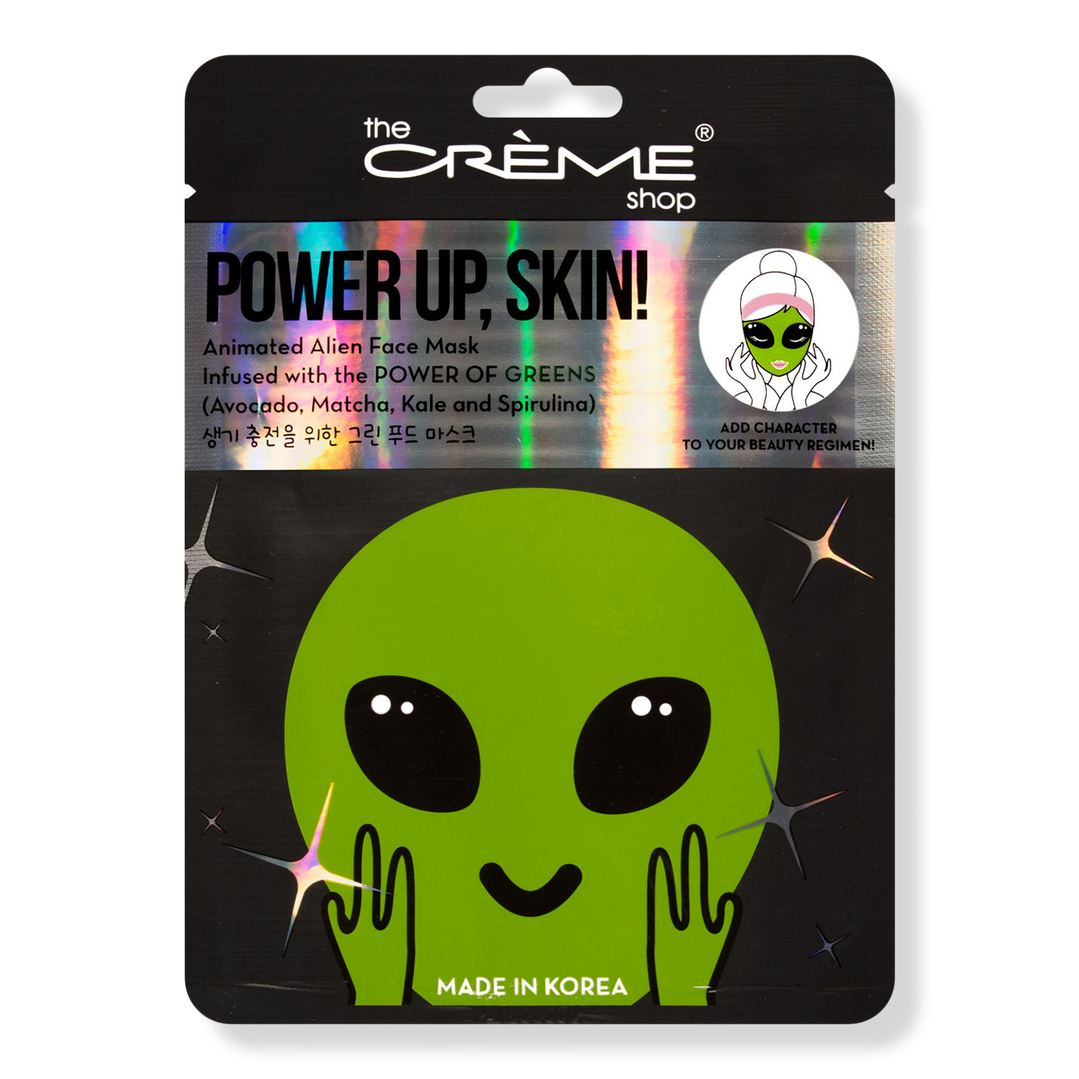 The Crme Shop Power Up, Skin! Animated Alien Face Mask - Power of Greens