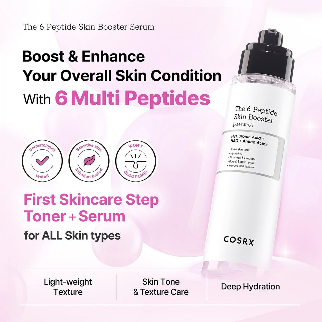 COSRX The 6 Peptide Skin Booster Serum with Niacinamide & Hyaluronic Acid