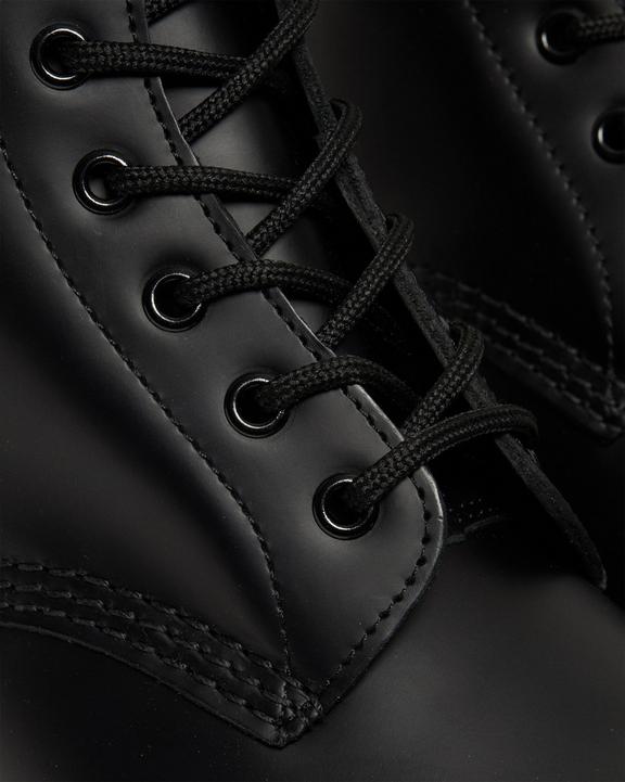 Dr Martens Yellow Stitch Smooth Leather Ankle Boots - Black