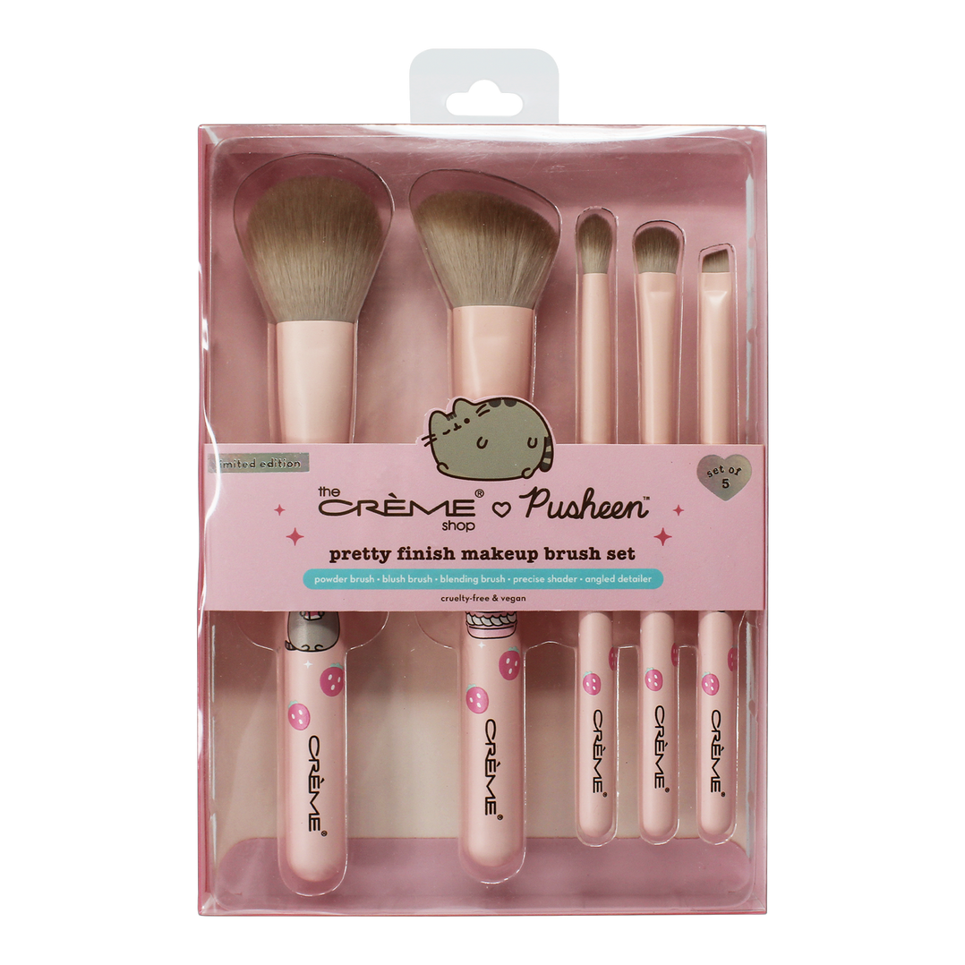 The Crme Shop Pusheen 5 Piece Makeup Brushes Sweet Strawberry