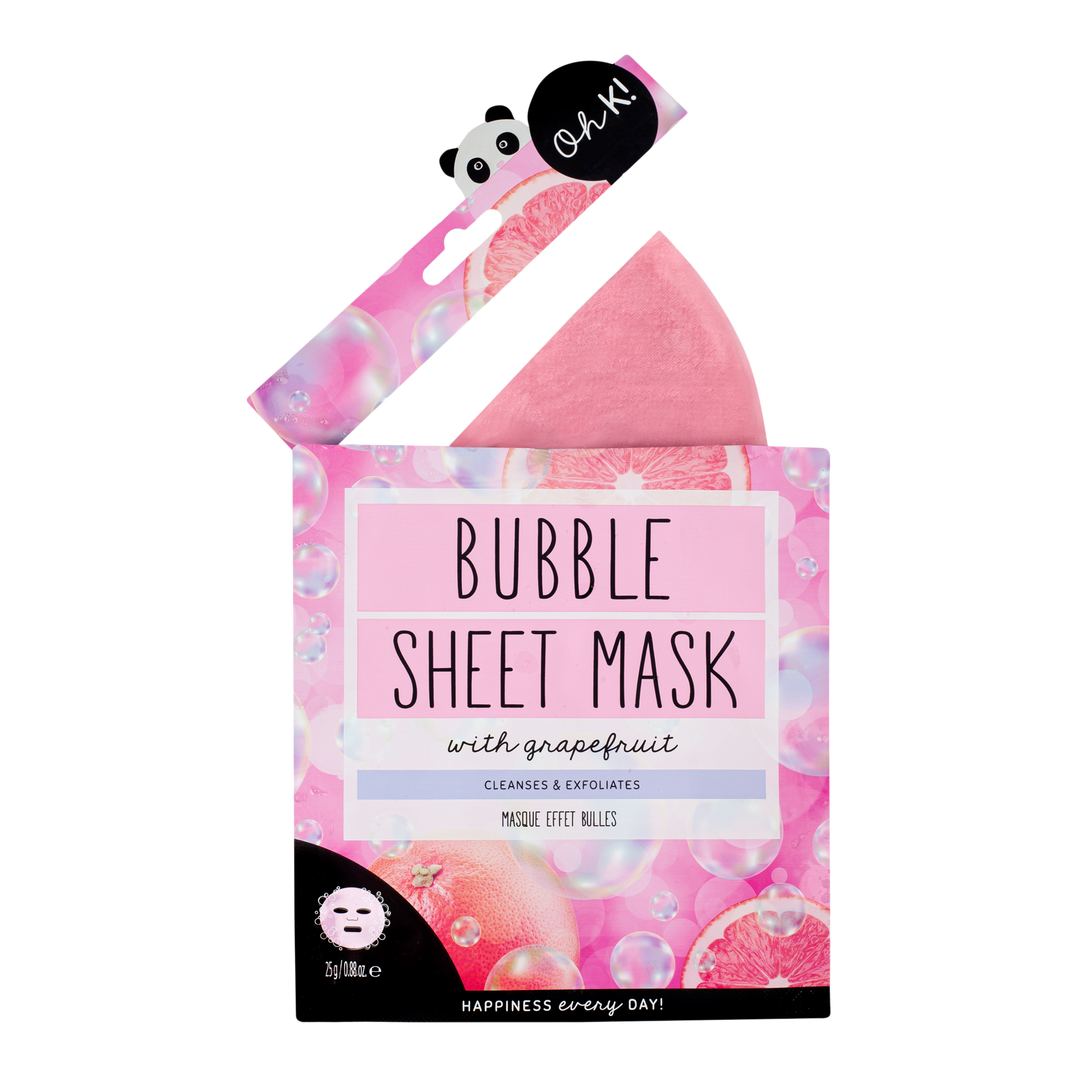 Oh K! Pink Bubble Sheet Mask with Grapefruit