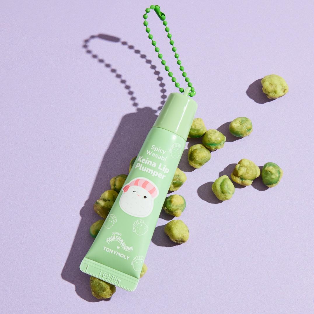 TONYMOLY Squishmallows Keina Spicy Wasabi Key Chain Lip Plumper