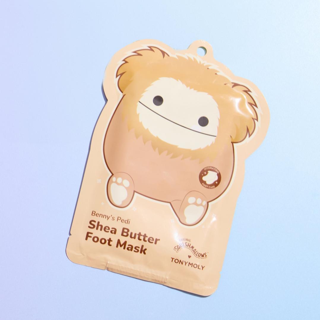 TONYMOLY Squishmallows Benny's Pedi Hydrating Shea Butter Foot Mask