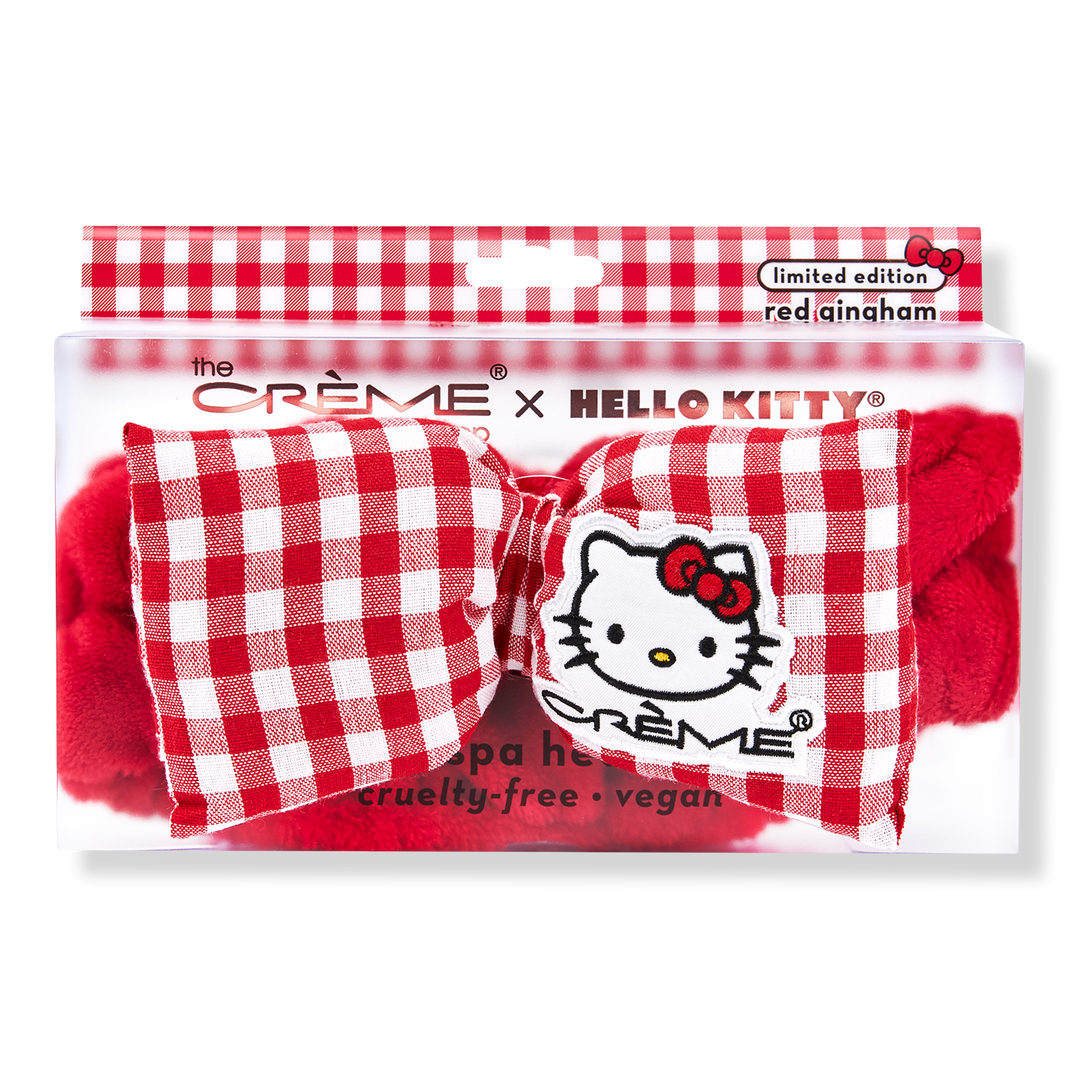 The Crme Shop Hello Kitty Spa Plush Headband - Red Gingham