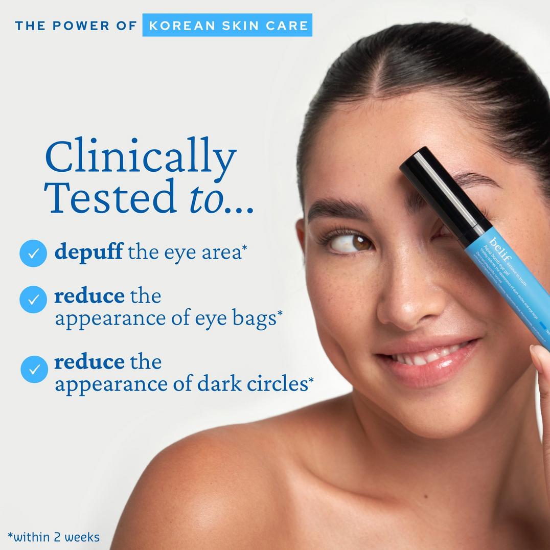 belif Aqua Bomb Depuffing Eye Gel with Caffeine + Hyaluronic Acid