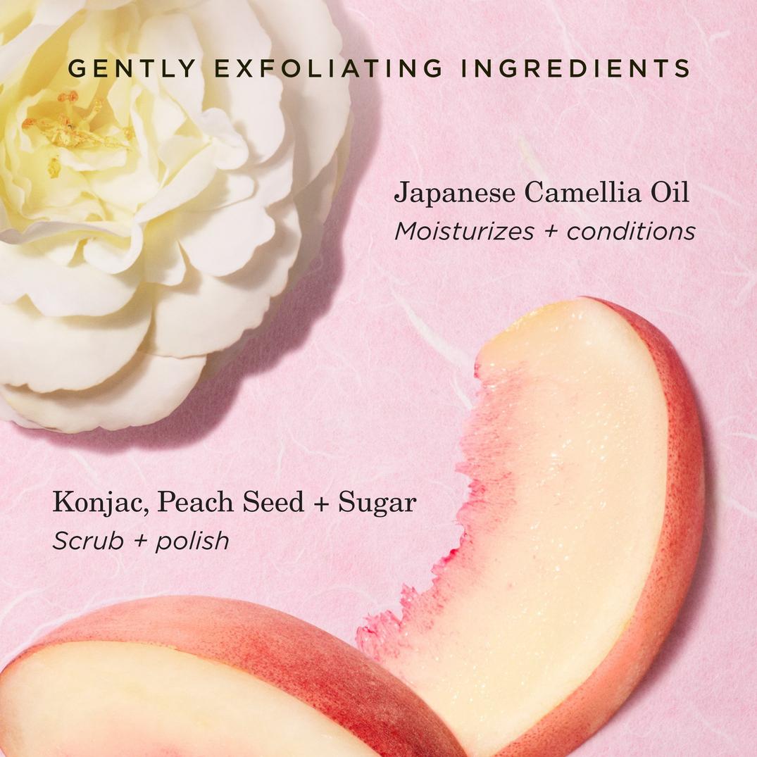 TATCHA The Kissu Lip Scrub Moisturizing Lip Exfoliant, in use