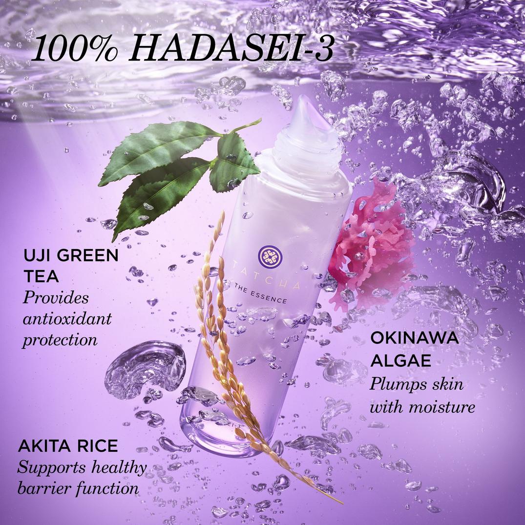 TATCHA The Essence Skincare Boosting Treatment, in use