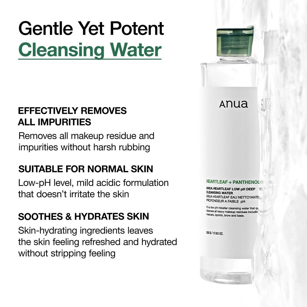 ANUA Heartleaf Low pH Deep Cleansing Water