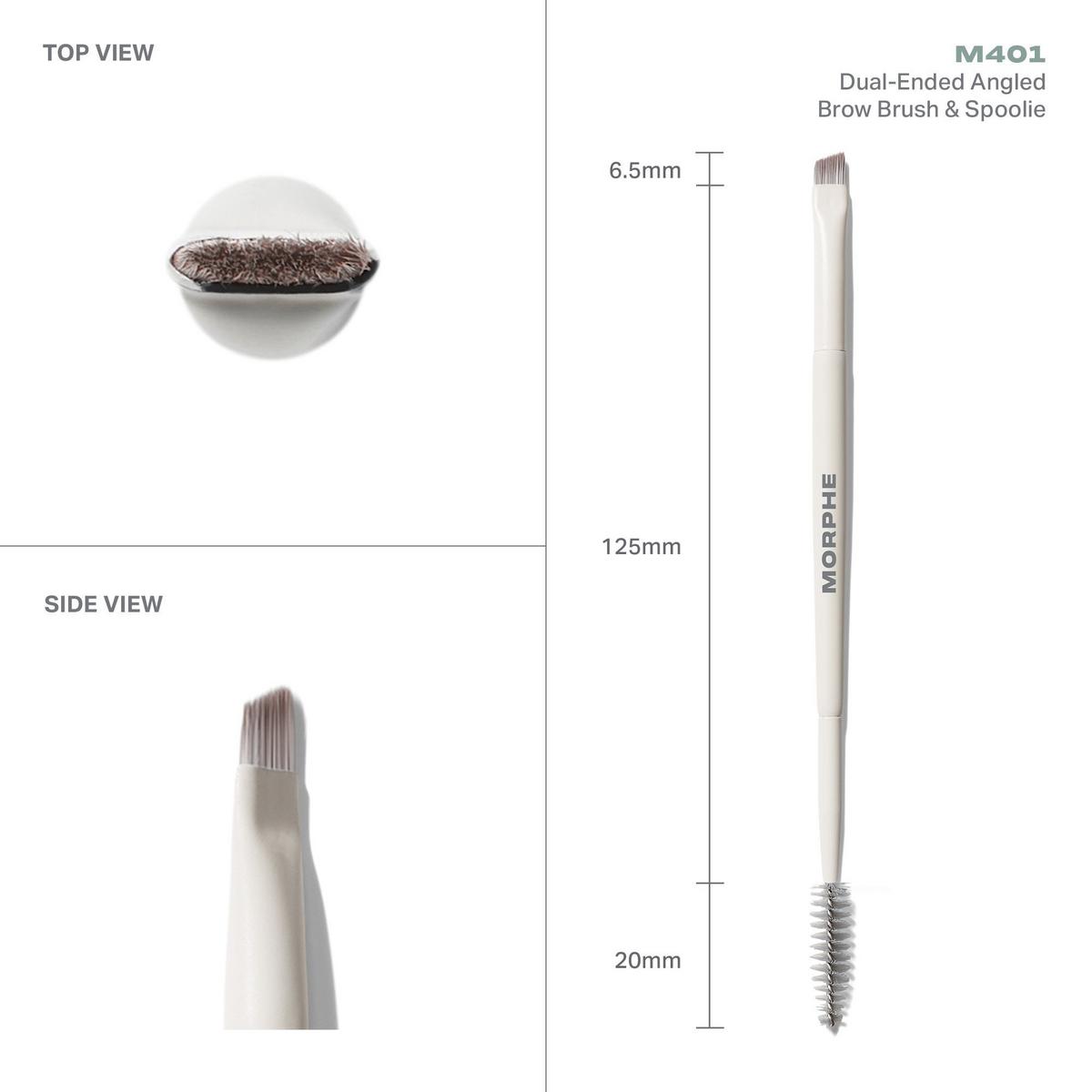 Morphe M401 Dual-Ended Angled Brow Brush & Spoolie