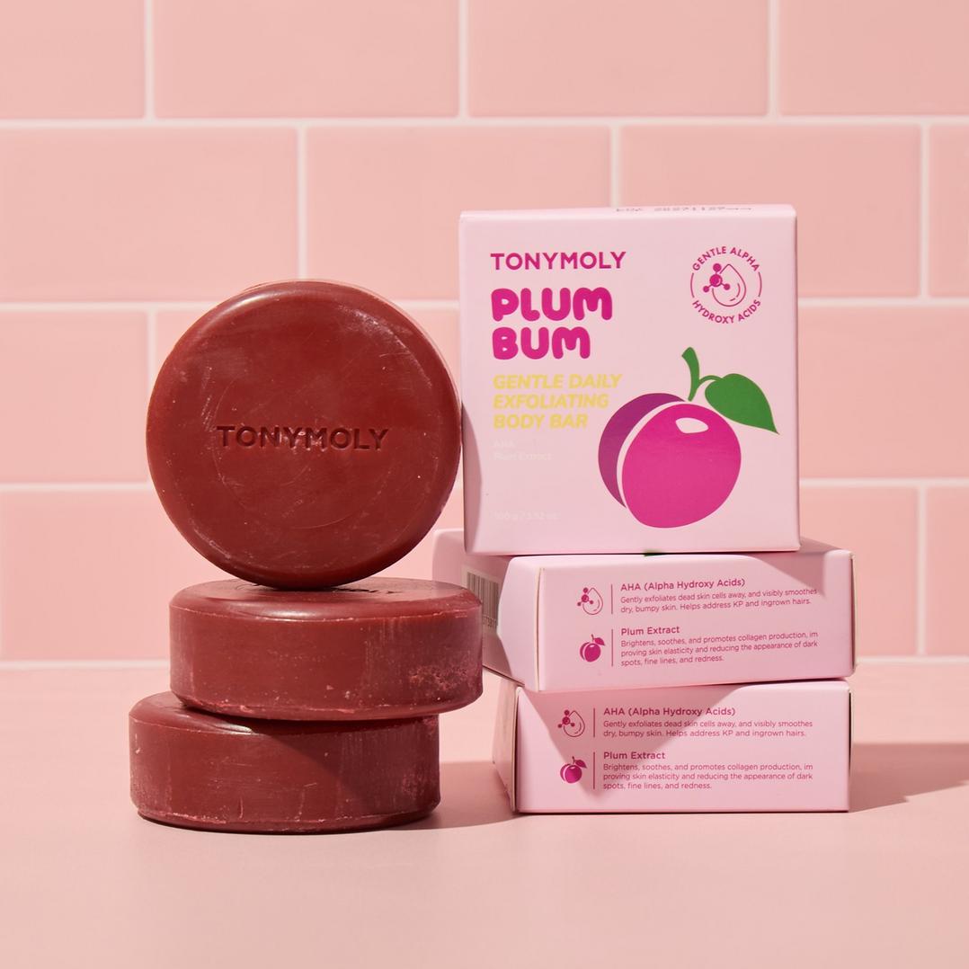 TONYMOLY Plum Bum AHA Body Buffing Bar