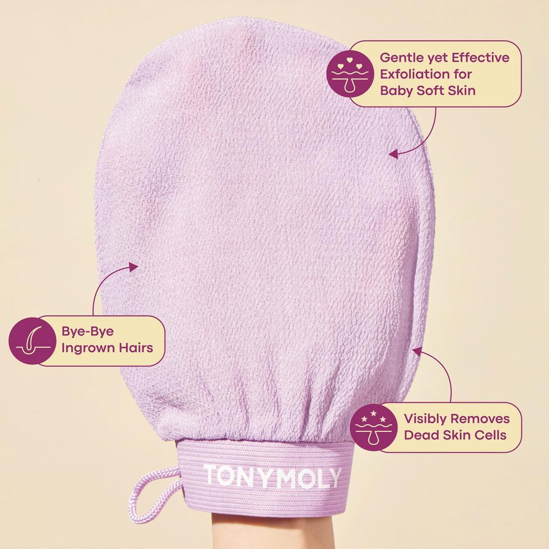 TONYMOLY Plum Bum Korean Body Exfoliating Glove