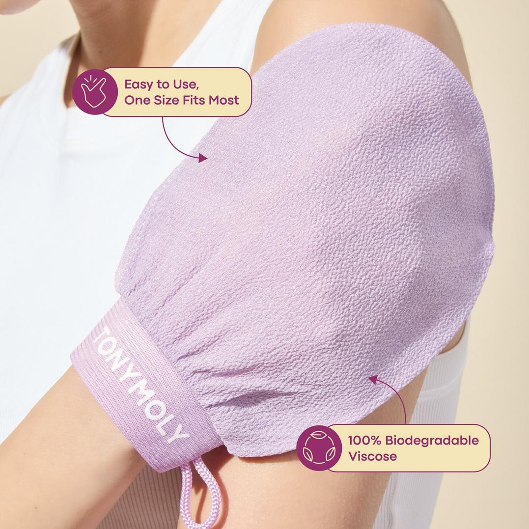 TONYMOLY Plum Bum Korean Body Exfoliating Glove